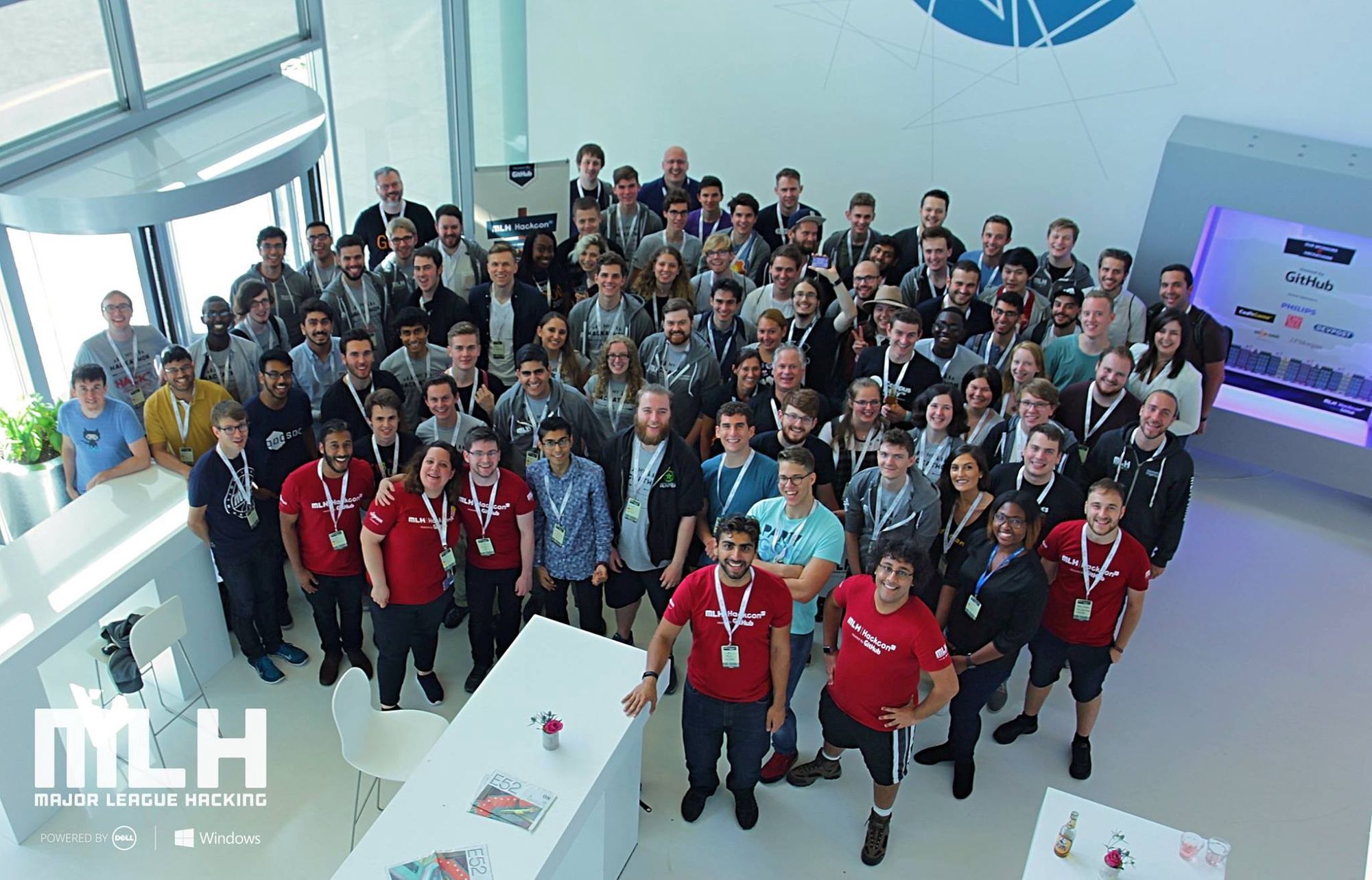 Photo of attendees of Hackcon EU at the High Tech Campus in Eindhoven.